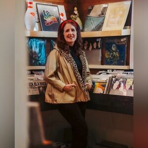 Rare 1960’s Vintage “Ann Kelly of California” Gold Swing Coat with hood